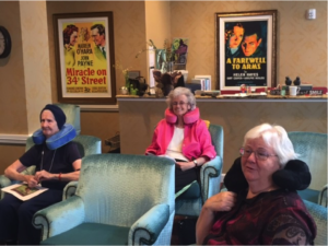Three Kensington Falls Church residents during Couch Potato Travels with Adele.