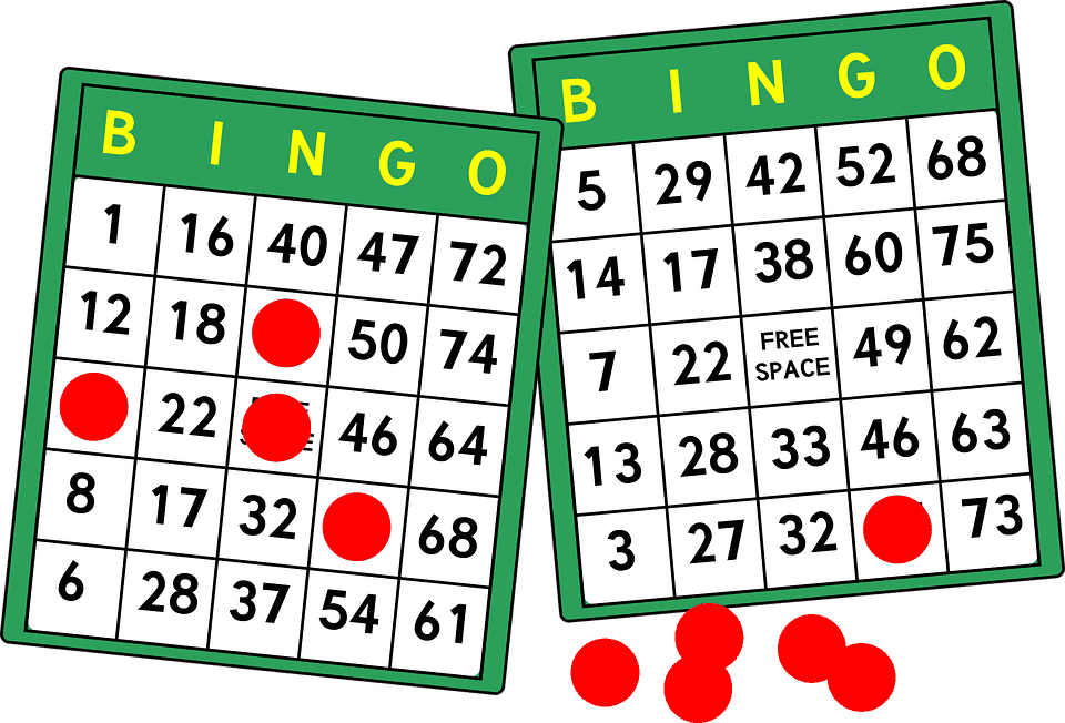 two bingo cards clipart