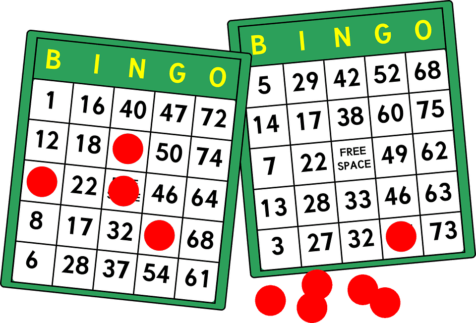 two bingo cards clipart