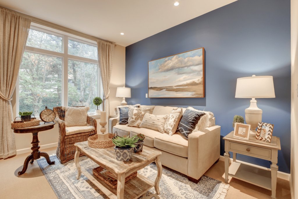 model suite living room