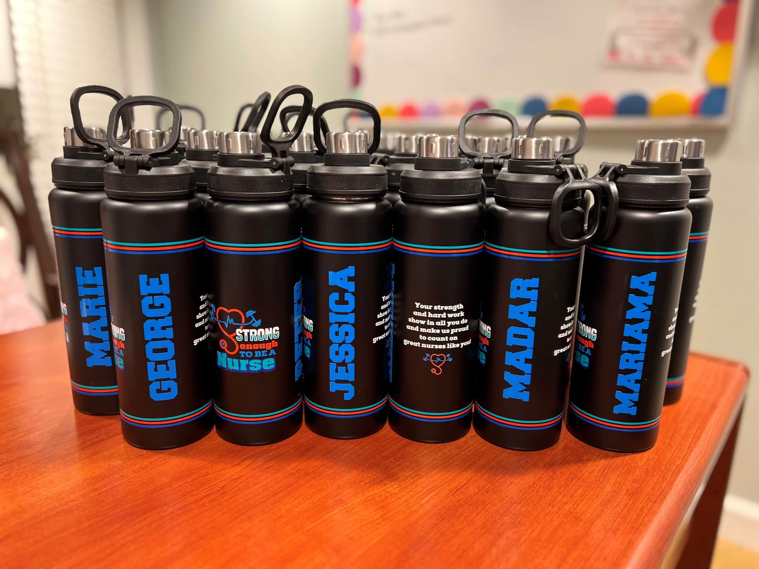 custom labeled water bottles