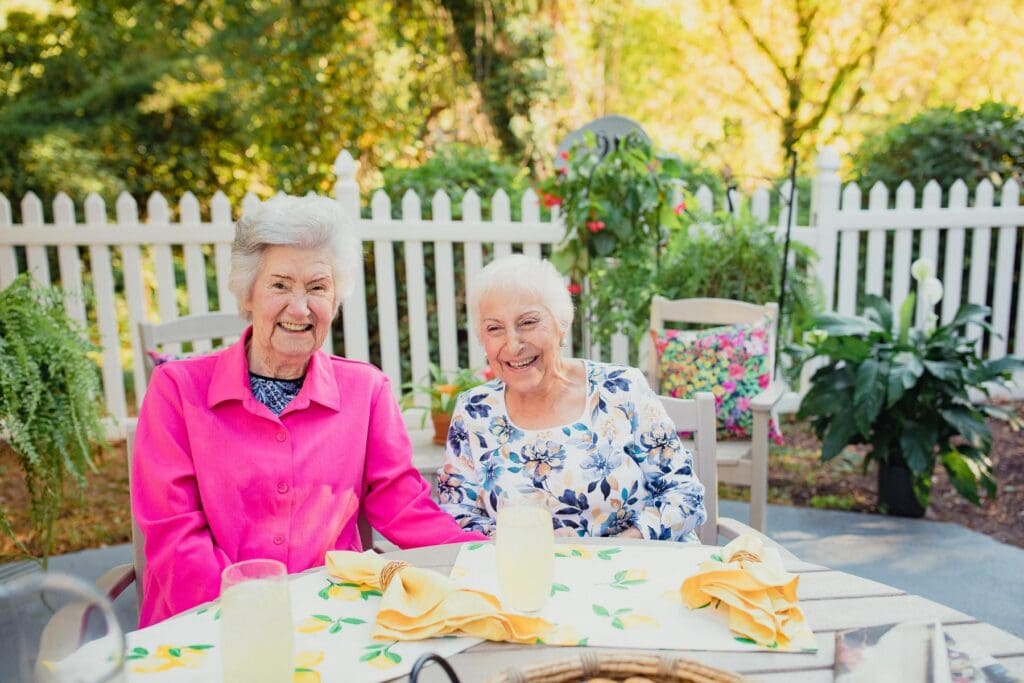 two women enjoying Luxury Assisted Living in Falls Church and Arlington