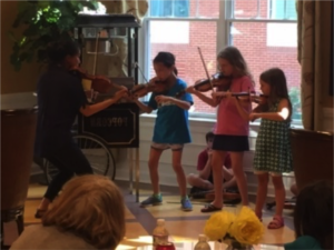 Young violinists from local Suzuki studio perform at The Kensington Falls Church